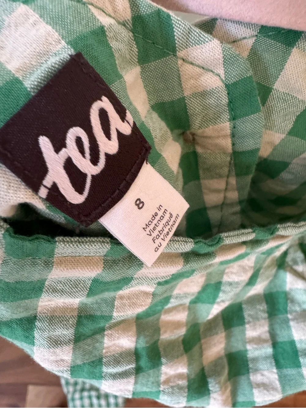 Tea Collection Gingham Ruffle-Sleeve Jumpsuit